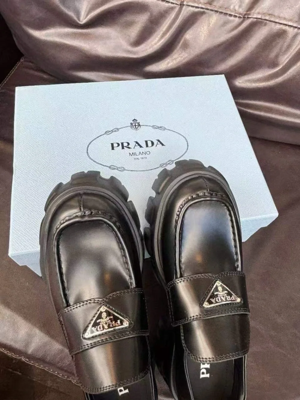 Prada polished black